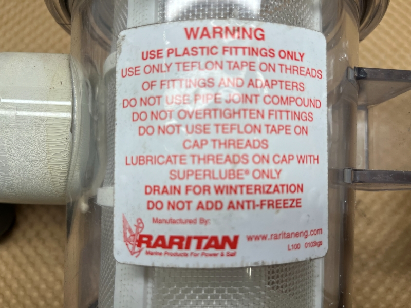 Raritan Sea Water Strainer